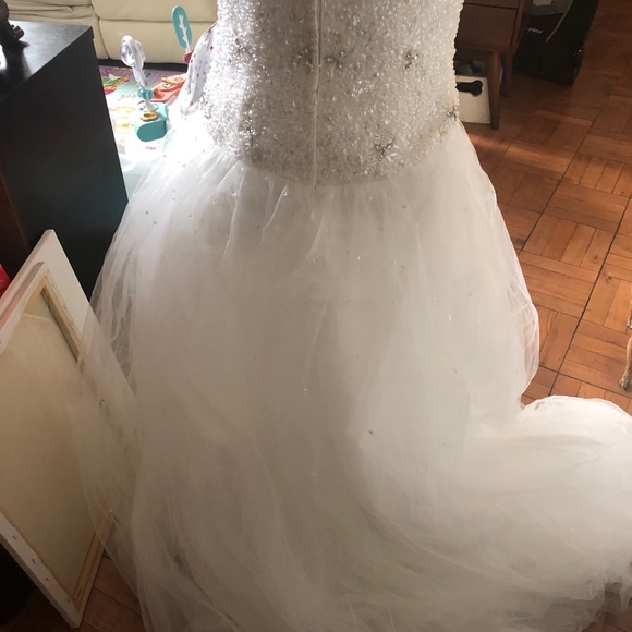 David’s Bridal Jewel Wedding Dress Sz 10 - Picture 10 of 15